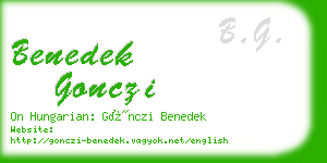 benedek gonczi business card